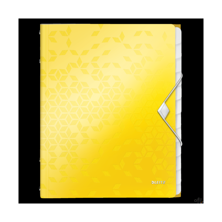 Teczka segregująca 12 przekładek PP Leitz WOW, żółta 46340016