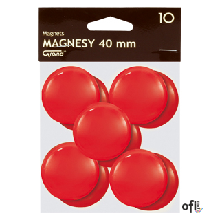 Magnes 40mm GRAND czerwony  (10szt ) 130-1701