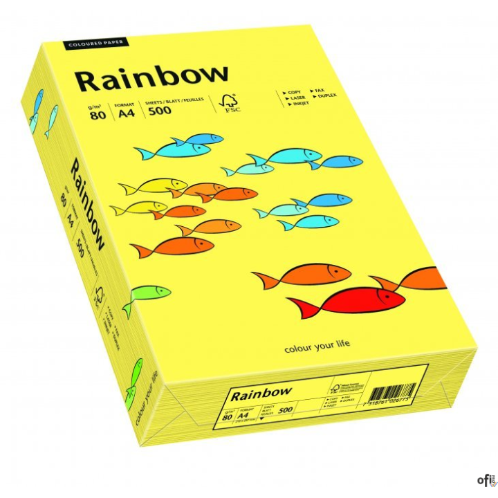 Papier xero kolorowy RAINBOW żółty R16 88042343