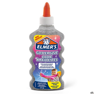 Elmers klej brokatowy, srebrny, zmywalny i przyjazny dzieciom, 177ml, 2077255