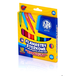 Flamastry Astra stożkowe 12 kolorów, 314110003