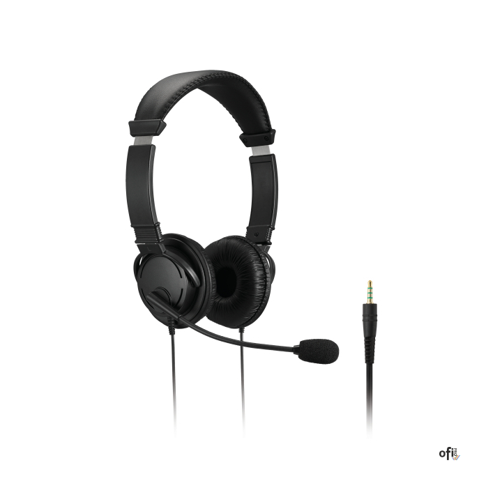 Słuchawki Kensington 3,5mm Hi-Fi z mikrofonem i regulacją głośności K33597WW