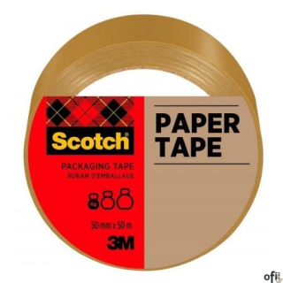 Taśma pakowa SCOTCH® Mailing , papierowa, 50mm x50m, 1szt., brązowa 7100301050