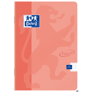 Zeszyt TOUCH PASTEL A5 60k 90g kratka z marginesem koral 400151700 OXFORD