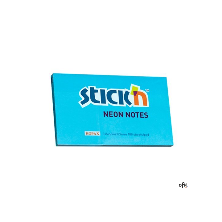 Bloczek STICKnullN 127x76mm niebieski neonowy 100k 21100k 213 STICKnullN