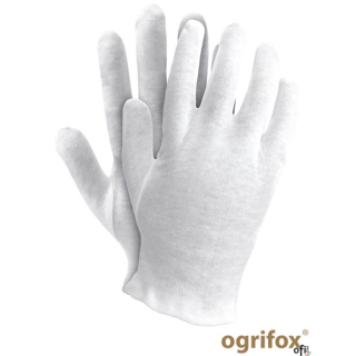 Rękawiczki białe cienkie bawełniane rozmiar 10 OGRIFOX OX-UNDER W 10 norma EN420