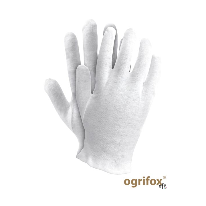 Rękawiczki białe cienkie bawełniane rozmiar 10 OGRIFOX OX-UNDER W 10 norma EN420