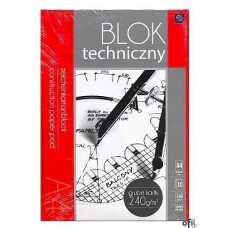 Blok techniczny A4 240g PREMIUM INTERDRUK 2121