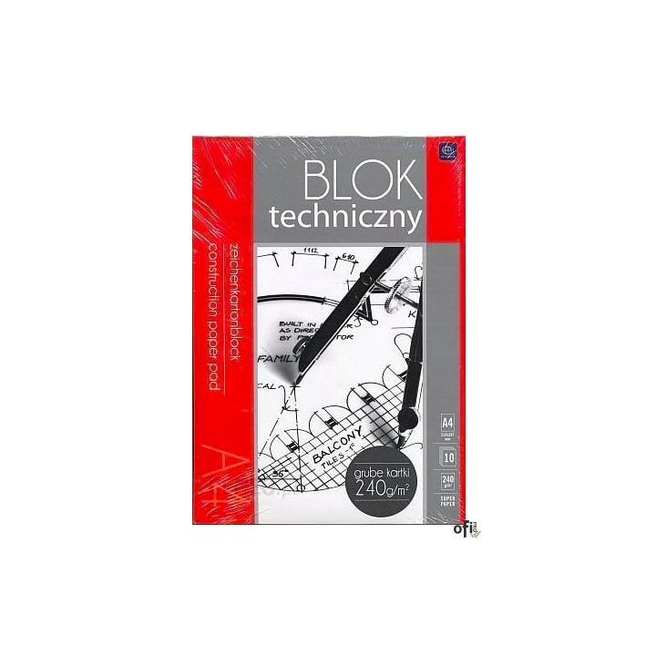 Blok techniczny A4 240g PREMIUM INTERDRUK 2121