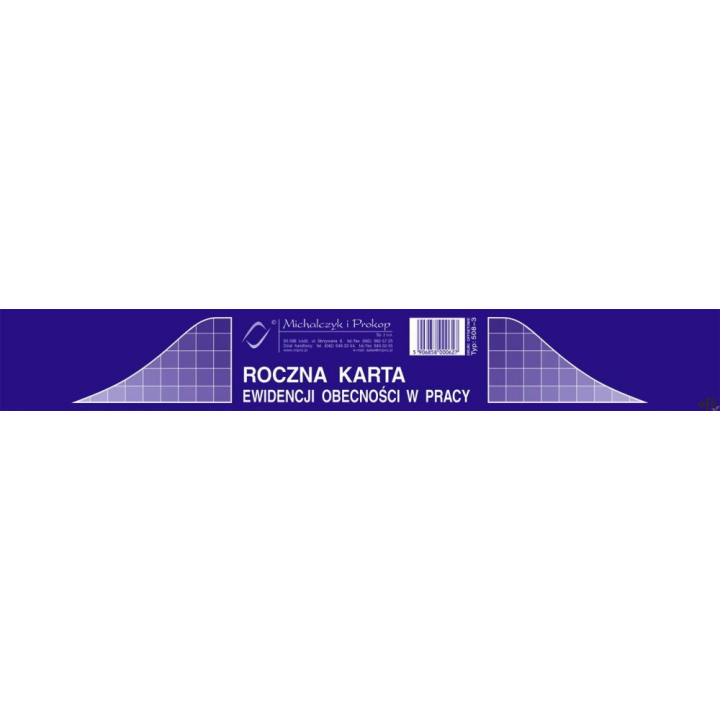 508-3 Roczna karta ewidencji obecności w pracy A5 (50) Michalczyk i Prokop