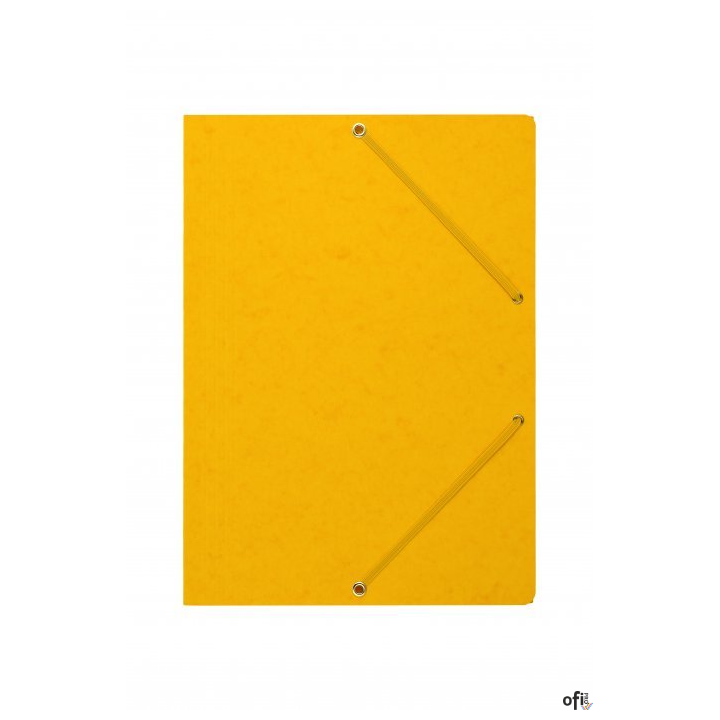 Teczka z gumką rogi DOTTS A4 preszpan żółta 390g