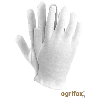 Rękawiczki białe cienkie bawełniane rozmiar 9 OGRIFOX OX-UNDER W 9 norma EN420