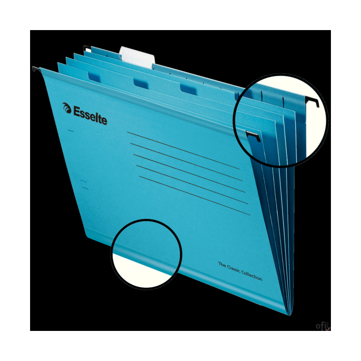 Teczki zawieszane z przekładkami Esselte Classic A4, niebieski, 10 szt. 93133