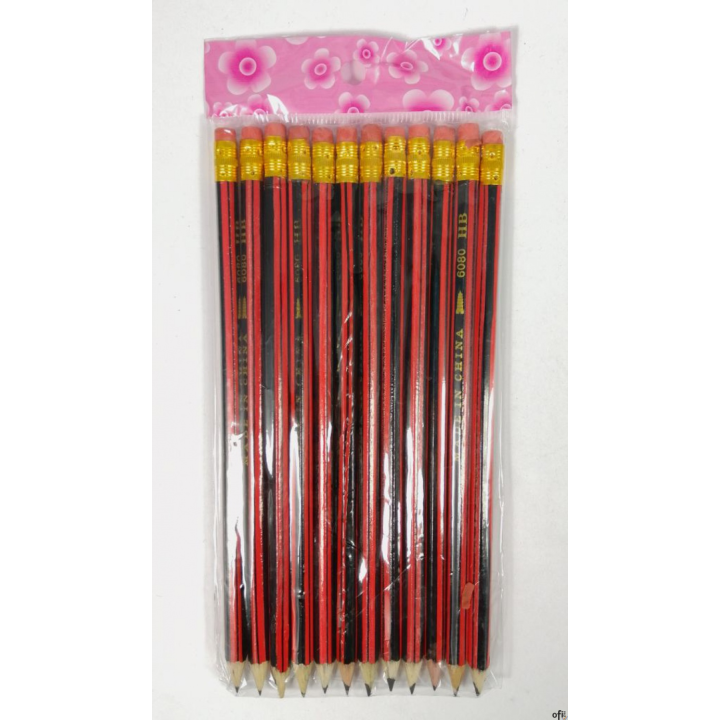 Ołówek z gumką HB (12szt) AMALP1601 S-918