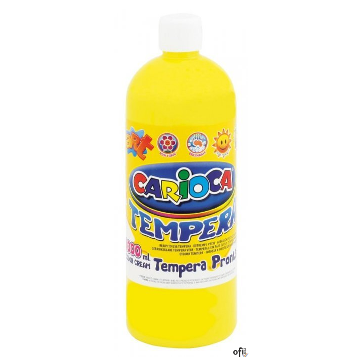 Farba tempera 1000 ml, żółty cytrynowy CARIOCA 170-1864