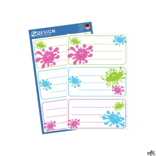 Etykiety/Naklejki do szkoły-kleksy 59668