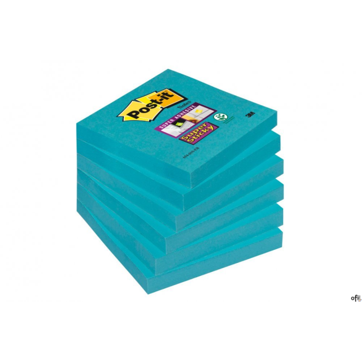 Bloczki 3M POST-IT 76x76mm niebieskie Super Sticky 6x90kartek 70005253284