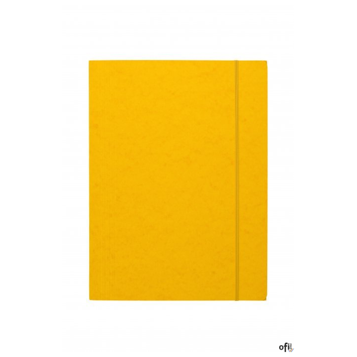 Teczka z gumką prostą DOTTS A4 preszpan żółta 390g