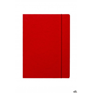 Teczka z gumką prostą DOTTS A4 preszpan czerwona 390g