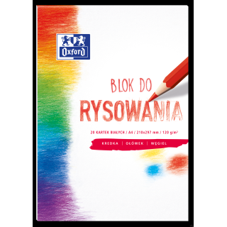 Blok rysowania OXFORD A4 20k 120G biały 400093195