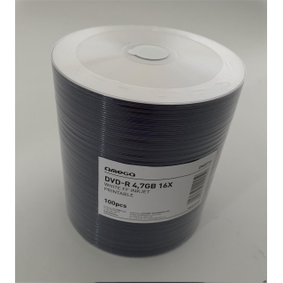 Płyta OMEGA DVD-R 4,7GB 16X  (100) PRINTABLE  do nadruku WHITE INKJET 44245 OMDP16-
