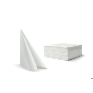 Serwetki 40x40cm fizelina op.50szt białe 6103C