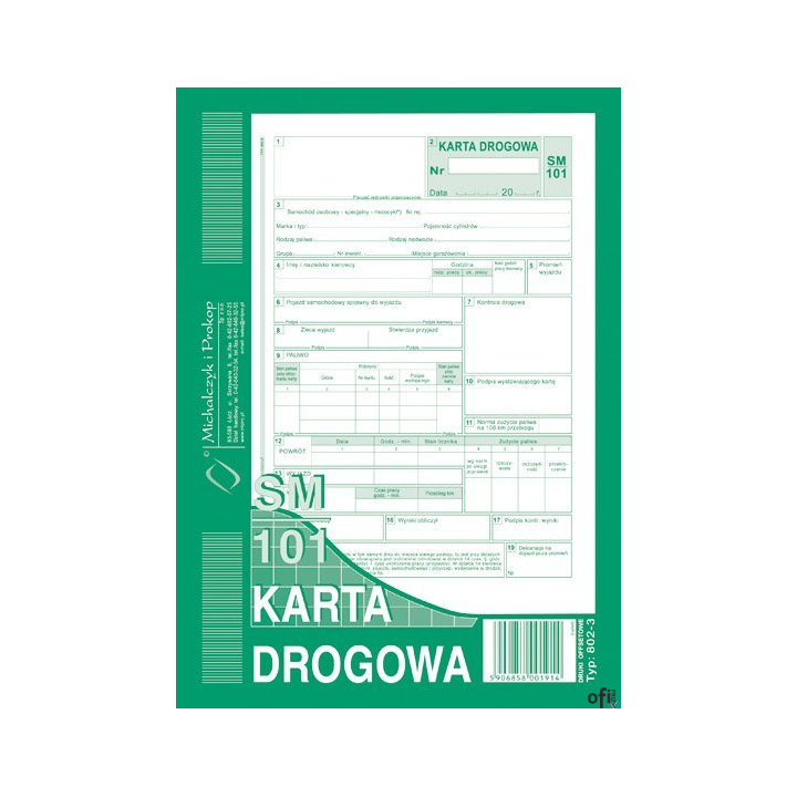 802-3 Karta drogowa MICHALCZYK&PROKOP A5 80 kartek