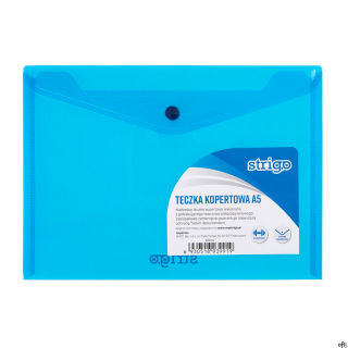 Teczka kopertowa PP A5 pozioma niebieska SF010 STRIGO
