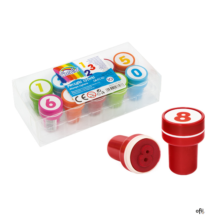 Stempelki FIORELLO dla dzieci CYFERKI, 10 szt. w zestawie GR-FC10 170-2433