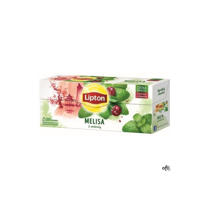 Herbata LIPTON MELISA Z WIŚNIĄ 20t ziołowa