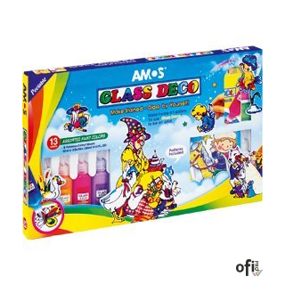 Farby witrażowe GD22P13 AMOS 13 kolorów 22ml 170-1050