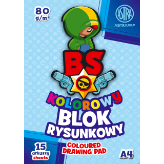 Blok kolorowy barwiony w masie ASTRAPAP A4 80g 15 ark BS&Rabbit, 106021003