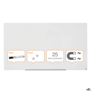 Szklana tablica Nobo Impression Pro 1883x1053mm, lśniąca biel 1905178