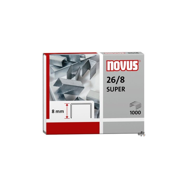 Zszywki 26/8 SUPER 1000sztuk NOVUS 040-0199