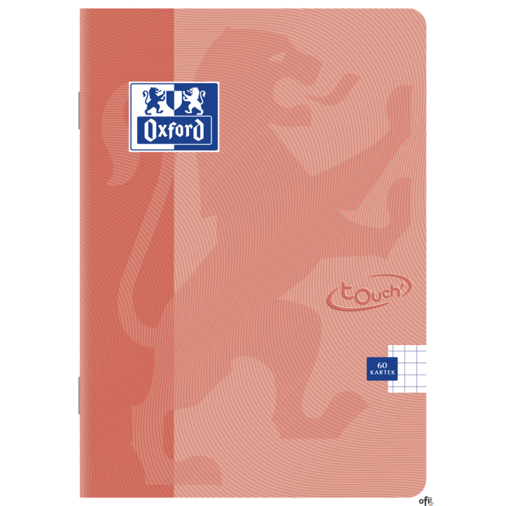 Zeszyt A5 60k, kratka z marginesem, OXFORD, TOUCH PASTEL 400123213