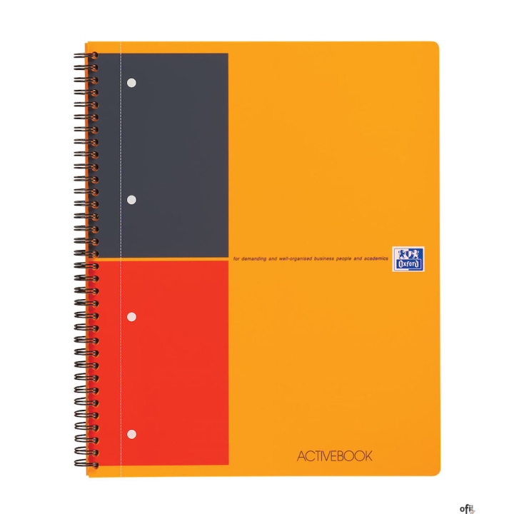 Kołonotatnik A4 80 kartek, linia / tagi, INTERNATIONAL ACTIVEBOOK, OXFORD, 100102994