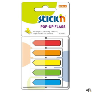 Zakładki indeksujące w podajniku strzałka (150sztuk) STICKN 26003