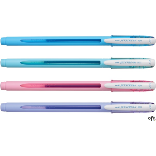 Długopis kulkowy różowa obudowa, niebieski SX-101 UNI Jetstream