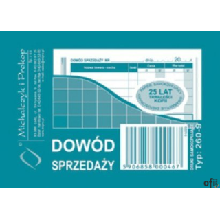 260-9 Dowód sprzedaży MICHALCZYK&PROKOP A7 80 kartek