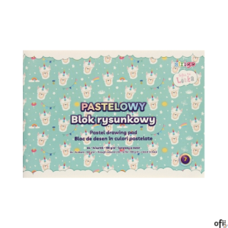 Blok rysunkowy A4 14k 100g pastelowy  LENKA STRIGO SPA037