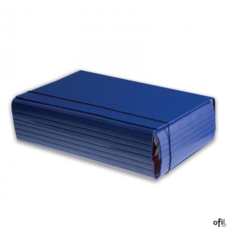 Teczka A4 łamana 8cm z gum.granat TT7189