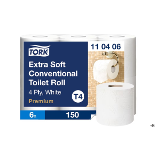 Papier toaletowy PREMIUM TORK biały 19m celuloza 110406 (6 rolek) ekstra soft SALE