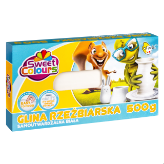 Glina rzeźbiarska samoutwardzalna biała 500g Sweet Colours 00584 OTOCKI