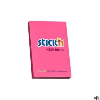 Bloczek STICKN 76x51mm ciemnoróżowy neon 100k 21161 STICKN
