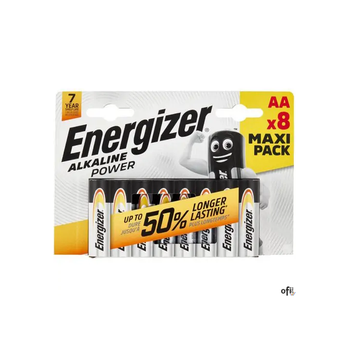 Bateria alkaliczna ENERGIZER POWER LR6/AA 1,5V, (8szt)