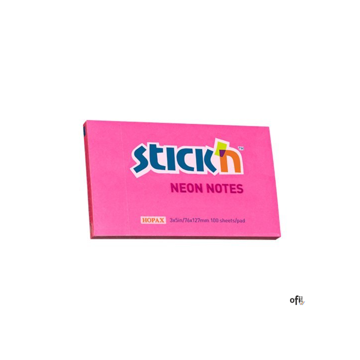 Bloczek STICKN 127x76mm ciemnoróżowy neonowy 100k 21169 STICKN