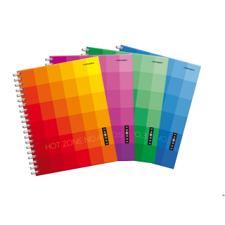 Kołonotatnik A4 160 kartek, kratka z marginesem, SHADES, TOP 2000, 400124633