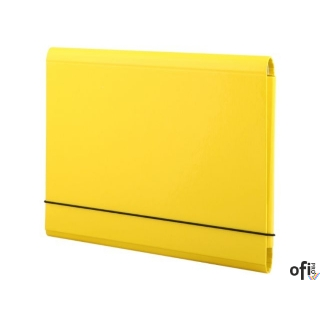 Teczka A4 Lux na gumkę zółta pastelowa TT6764