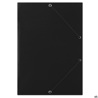 Teczka z gumką FEP01G-czarna DONAU gładka