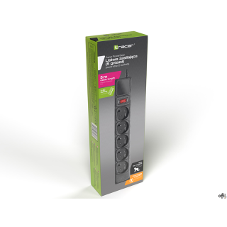 Listwa zasilająca TRACER PowerGEAR czarna 5m 5 gniazd TRL-100C TRALIS47138